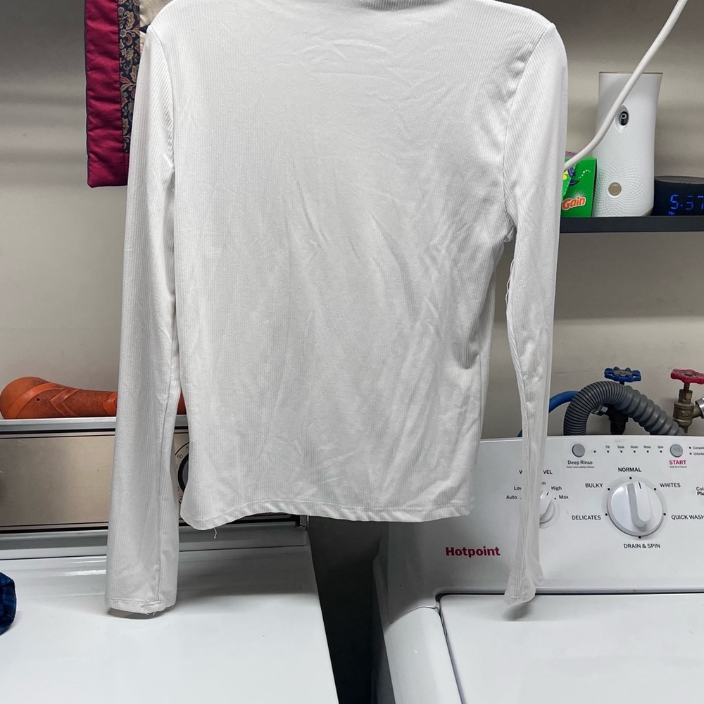 YMI White Ribbed Top - Picture 3 of 3